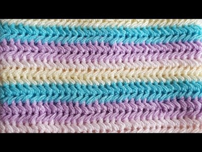 Punto Espiga A Crochet Ideal Para Gorros Bufandas Mantas