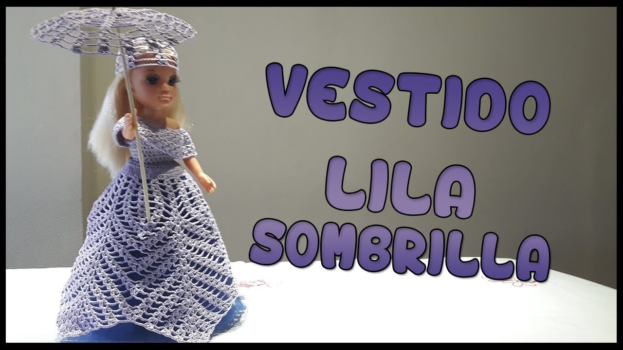 Sombrilla y Sombrero del Vestido Lila