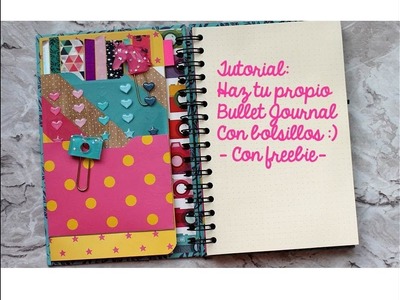 Tutorial Libreta Bullet journal DIY con bolsillos **Con Glitter Girl de Shimelle**