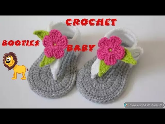 ZAPATITOS O PATUCOS PARA BEBE A CROCHET O GANCHILLO PARTE 4