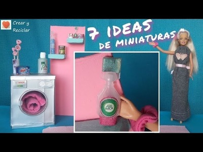 7 Miniaturas de productos para muñecas con reciclaje DIY
