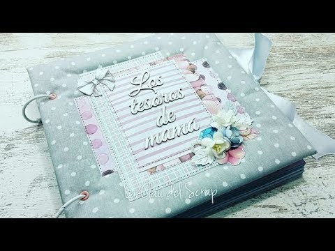 Álbum scrapbooking de bebé "Los tesoros de mamá"