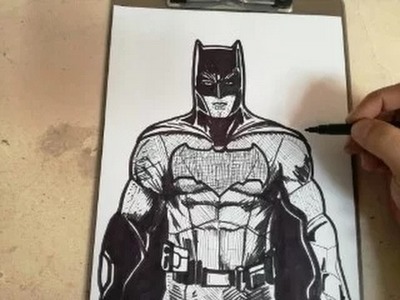 COMO DIBUJAR A BATMAN - LIGA DE LA JUSTICIA. how to draw batman - justice league