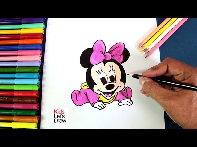 Como Dibujar A Bebe Minnie Mickey Mouse How To Draw Baby Minnie Mouse