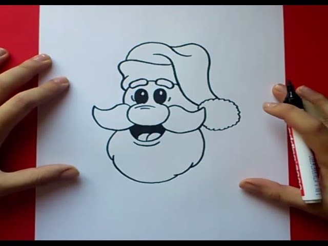 Como dibujar a papa noel paso a paso | How to draw Santa Claus