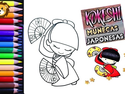 Como Dibujar - Muñecas Japonesas kokeshi - Dibujos para niños - Draw and Coloring Book for Kids