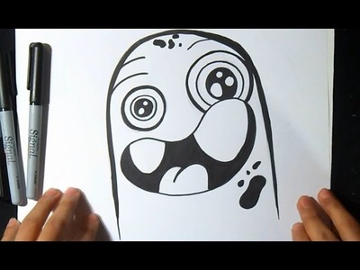 Cómo dibujar Personaje de ojos Grandes (Graffiti Para Niños)