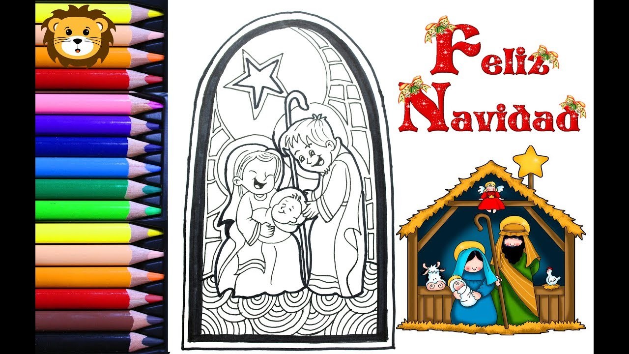 Como Dibujar - Pesebre - Navidad -  Dibujos para niños - Draw and Coloring Book for Kids