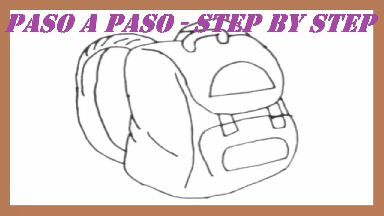 Como dibujar una Mochila paso a paso l How to draw a Backpack step by step