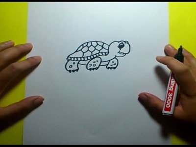 Como dibujar una tortuga paso a paso 3 | How to draw a tortoise 3