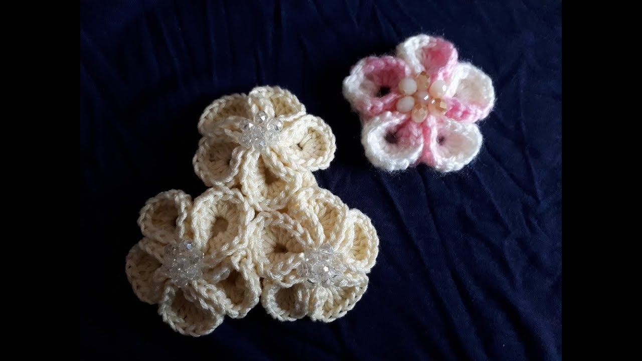 Como hacer flor a crochet paso a paso facil y rapido. how to make crochet flower
