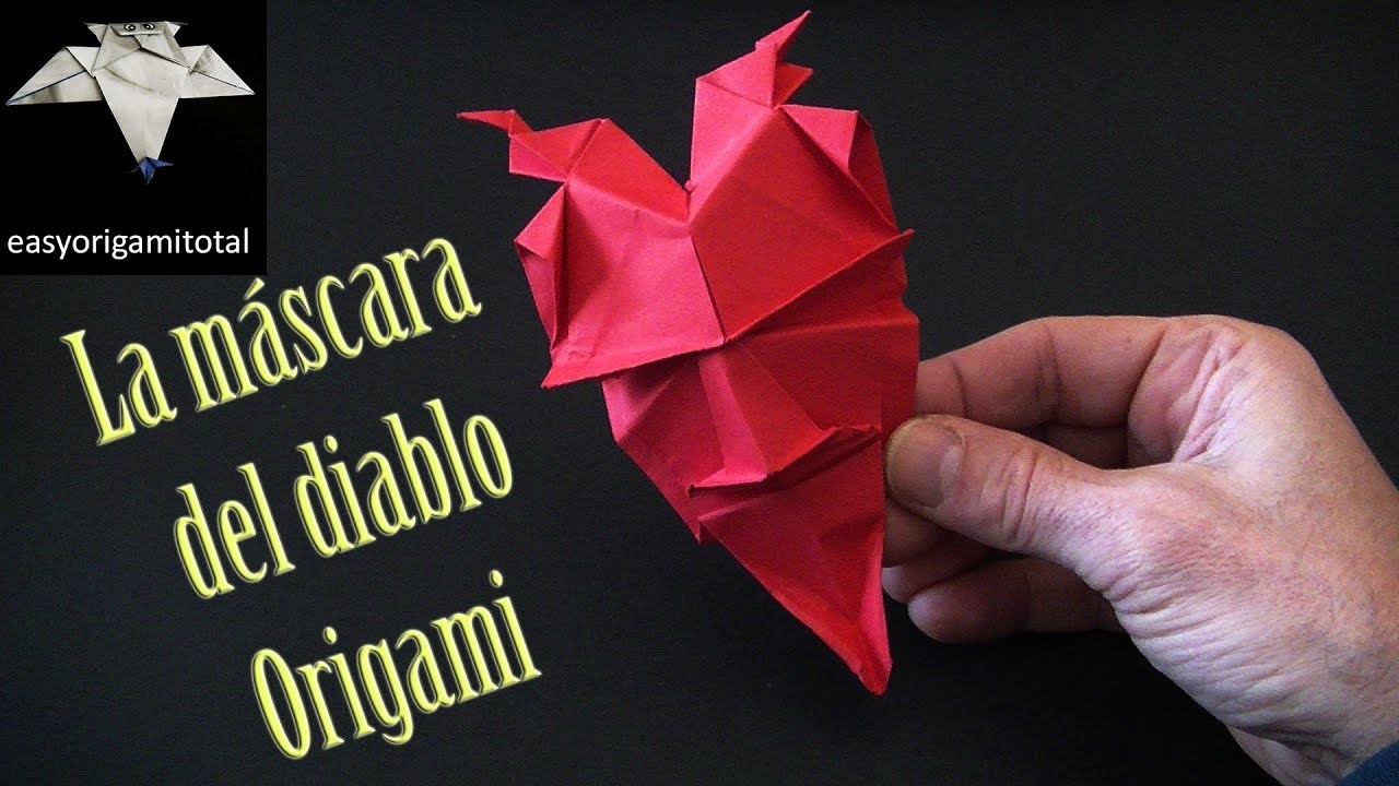 Como hacer la mascara del diablo en origami