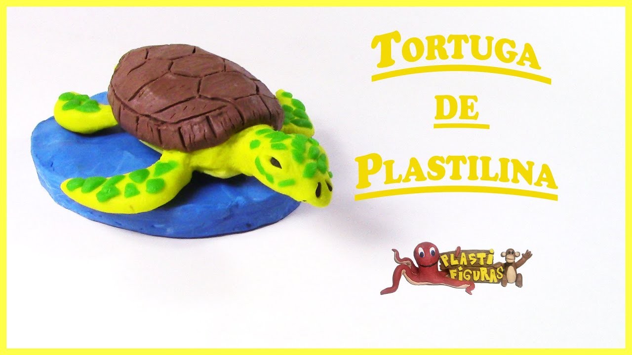 Como Hacer una Tortuga Marina de Plastilina.Porcelana Fria.How to Make sea turtle with Clay