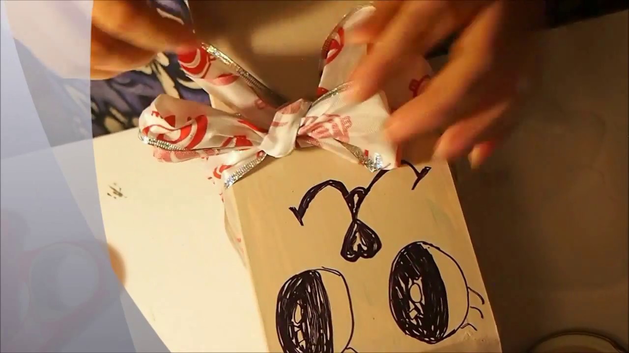 Como reciclar una  caja. Gatito para guardar lapiceros