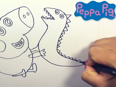 Dibuja y Colorea George de Peppa Pig de Arco Iris - Dibujos Para Niños - Learn Colors. FunKeep