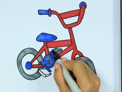 Dibujos para dibujar ????| Dibujos para pintar y colorear | Cómo dibujar bicicleta | Family friendly