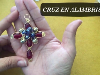 DIJE CRUZ EN ALAMBRISMO #tecnicaespiga