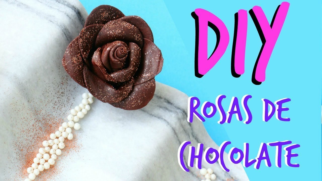 DIY CÓMO HACER  FLORES DE CHOCOLATE CON ORO ROSA!