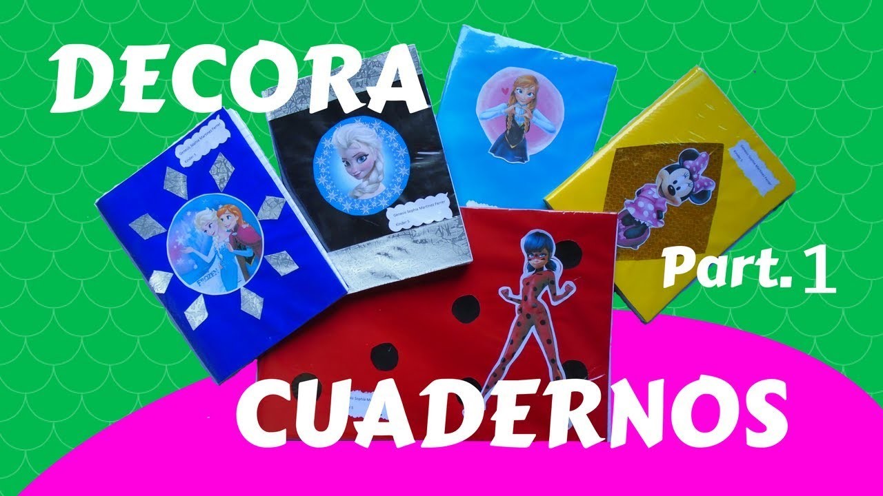 DIY | Ideas Para Forrar y Decorar Cuadernos Para Niñas PART.1 | FÁCIL | Amilcreation