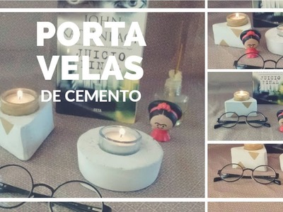 DIY Porta Velas de Cemento ¡FÁCIL!. DIY Easy Cement Candles Holder | BALALAB ♥