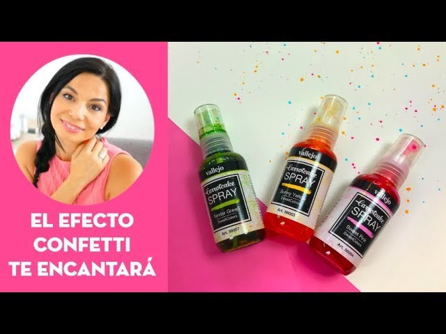 Efecto Confetti de colores con spray para scrapbooking, mixed media y art journal ⎮#30DST día 24