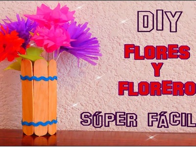 FLORES DE PAPEL CON TODO Y FLORERO -  LysG