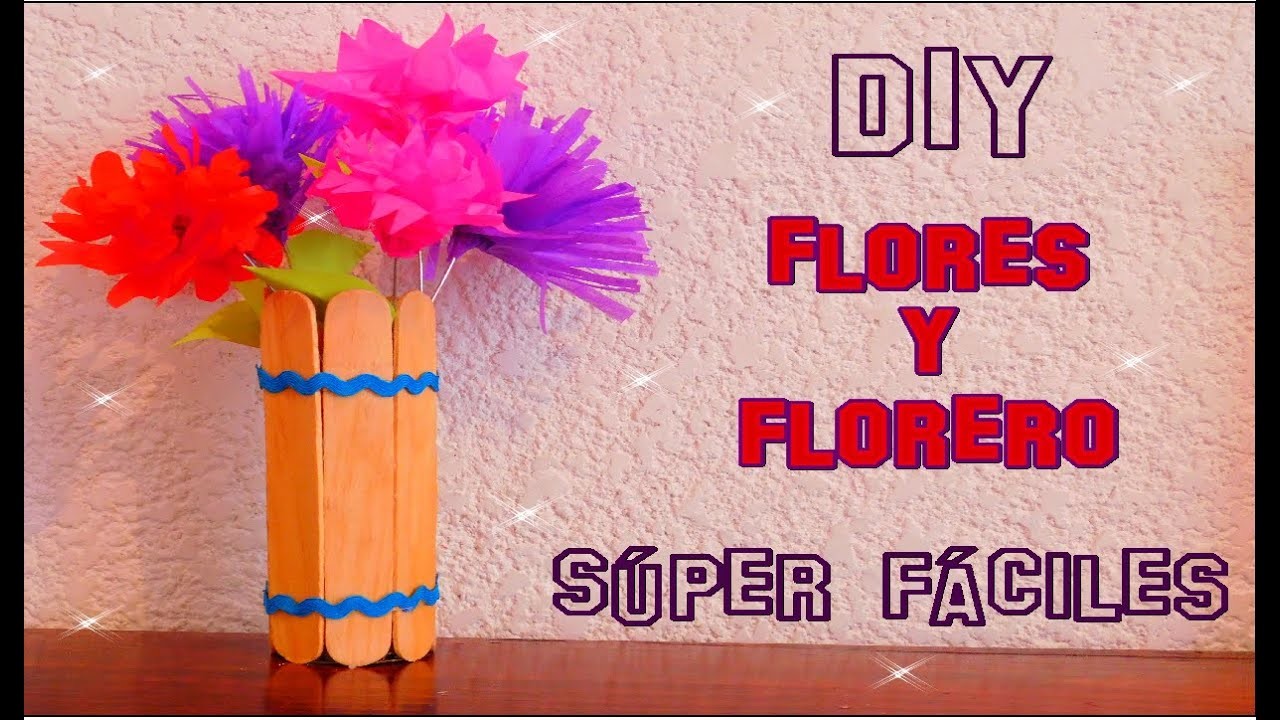 FLORES DE PAPEL CON TODO Y FLORERO -  LysG
