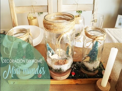 Manualidades: Mini mundos DIY | decorar tu casa reciclando tarros de cristal