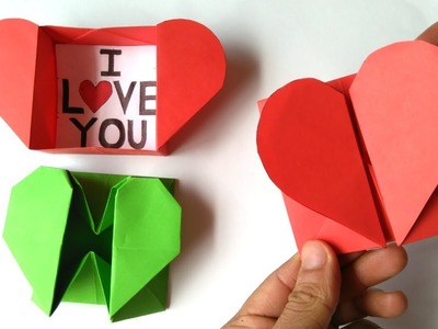 Origami: Caja de corazón y sobre - Origami: Heart Box & Envelope