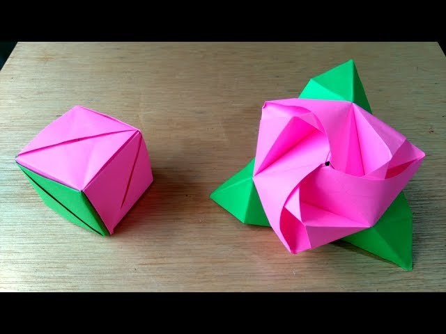 Origami Magic Rose Cube Rosa Cubo Magica