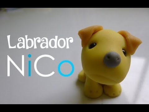 Perro labrador de cerámica fría - Labrador dog of polymer clay | Fácil