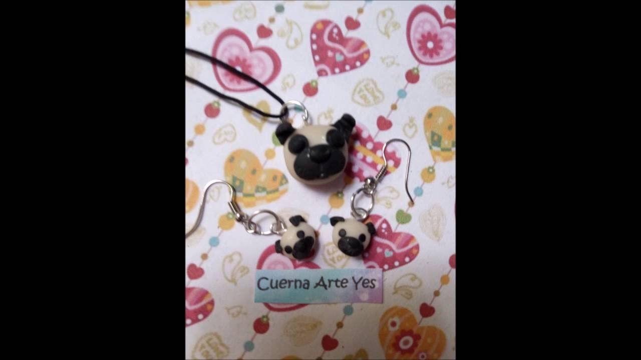 Perros pug de porcelana fria