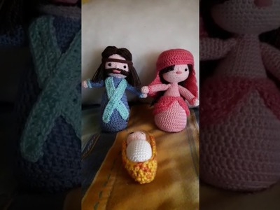 San Jose, Maria y Jesus de Ganchillo