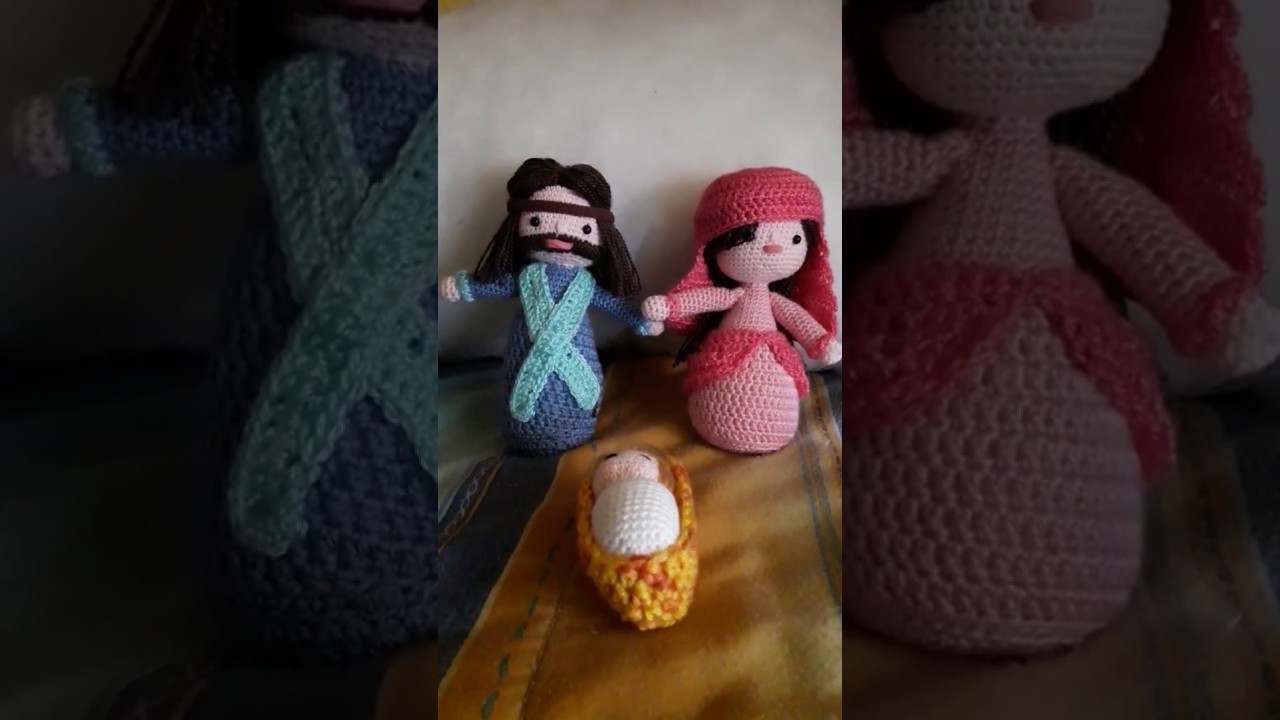 San Jose, Maria y Jesus de Ganchillo