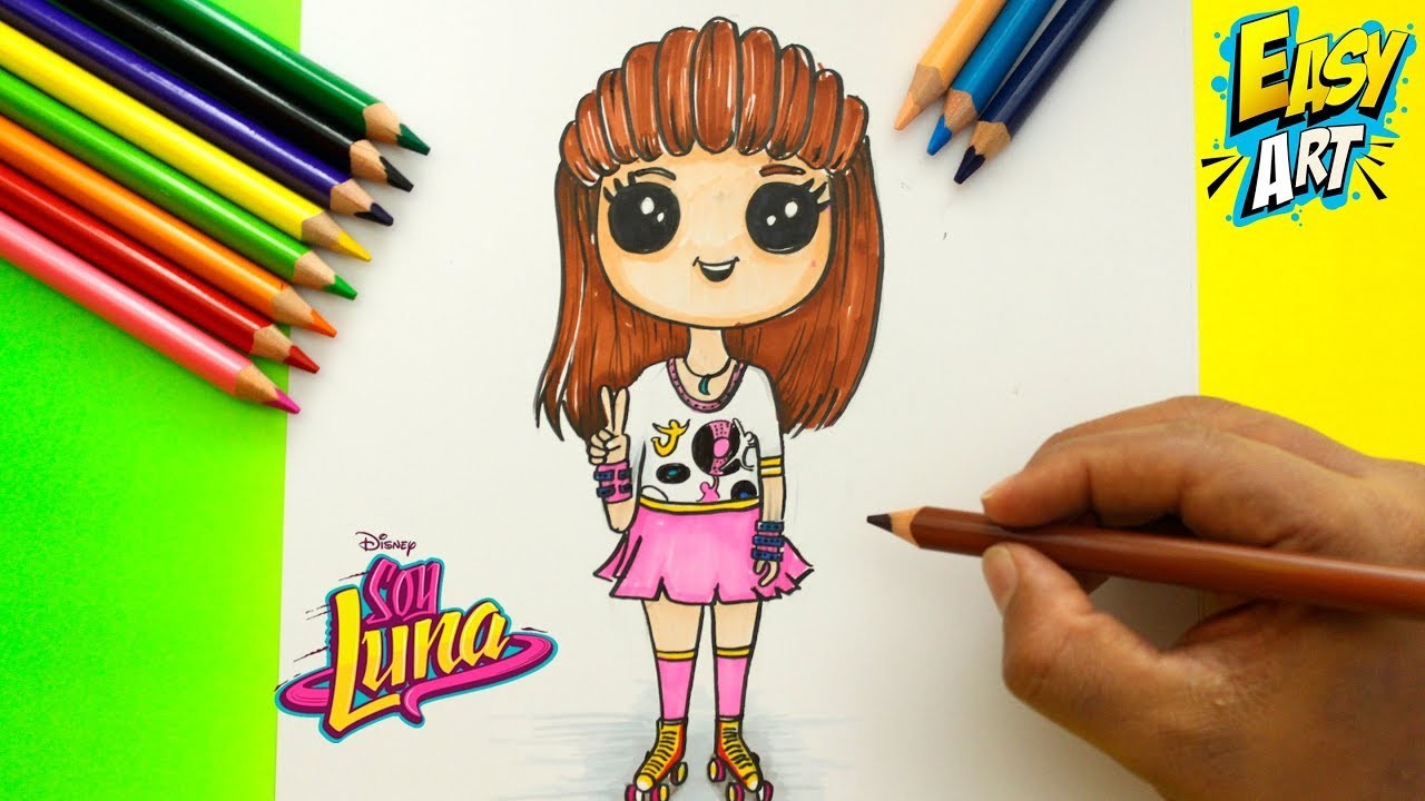 Soy Luna  Karol Sevilla  estilo Cute - Como Dibujar a Luna - Dibujos fáciles