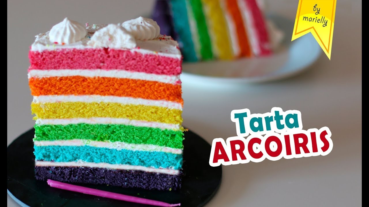 Tarta ARCOIRIS ???? Rainbow Cake by MARIELLY