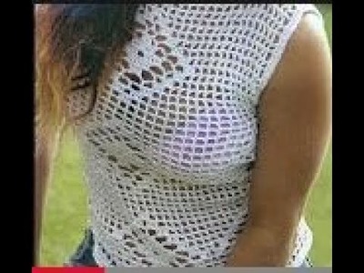Blusa Diana calada tejida a crochet vídeo 6