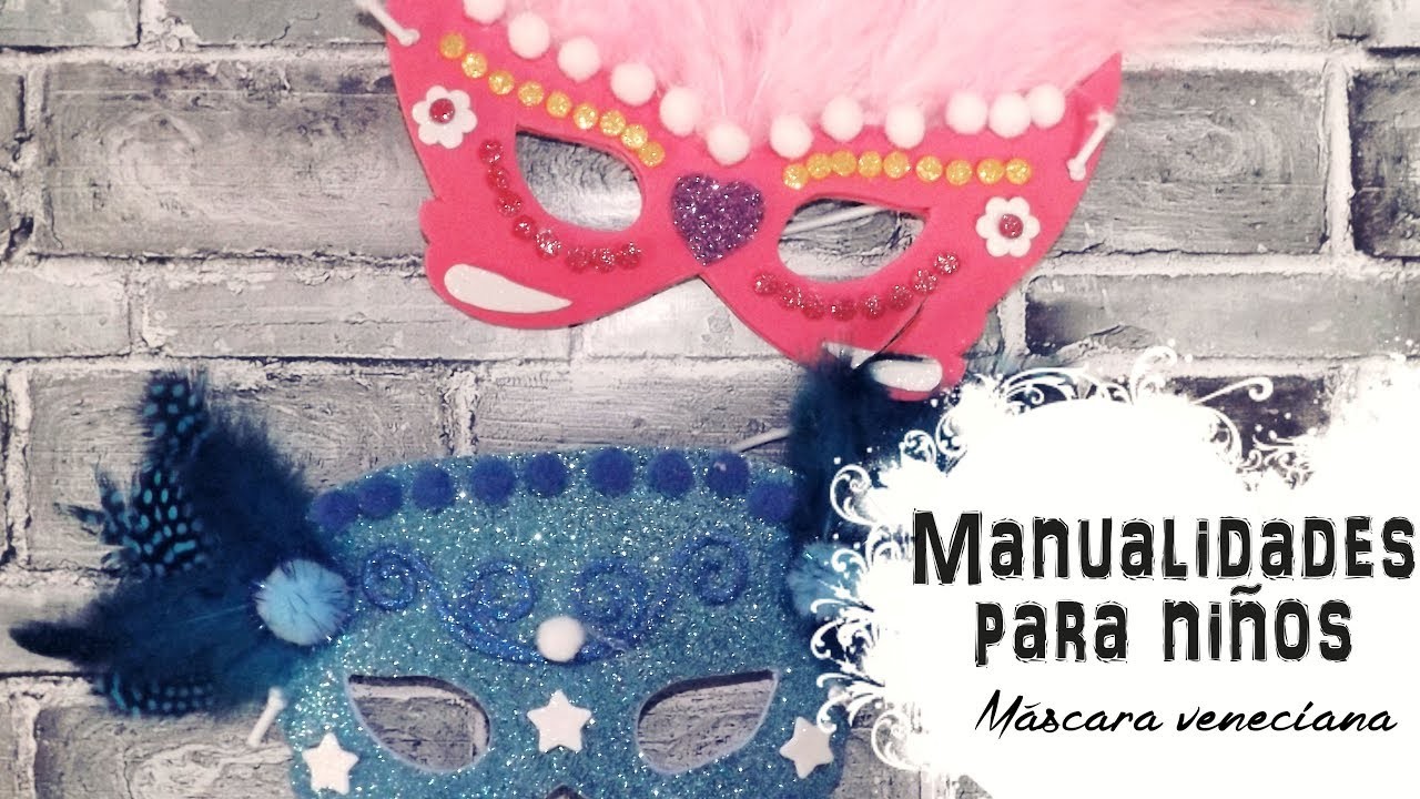 Carnaval 2018: máscaras venecianas - Manualidades para niños (rápidas y sencillas) || Craft & Roll ????
