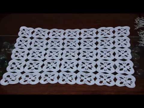 Carpeta cuadrada a crochet uniòn de motivos paso a paso