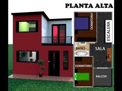 Casa 5 X 10. House 5x10 estilo moderna