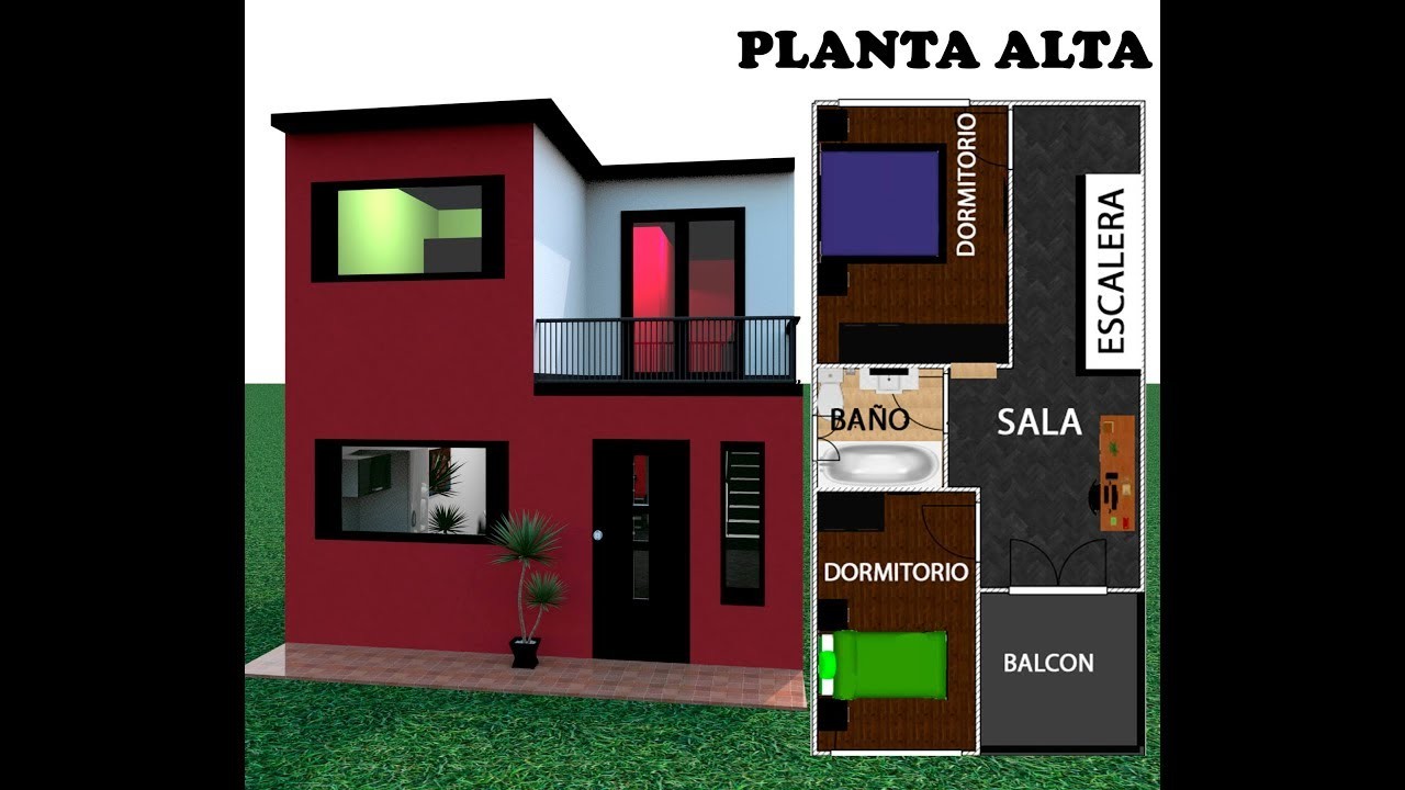 Casa 5 X 10. House 5x10 estilo moderna