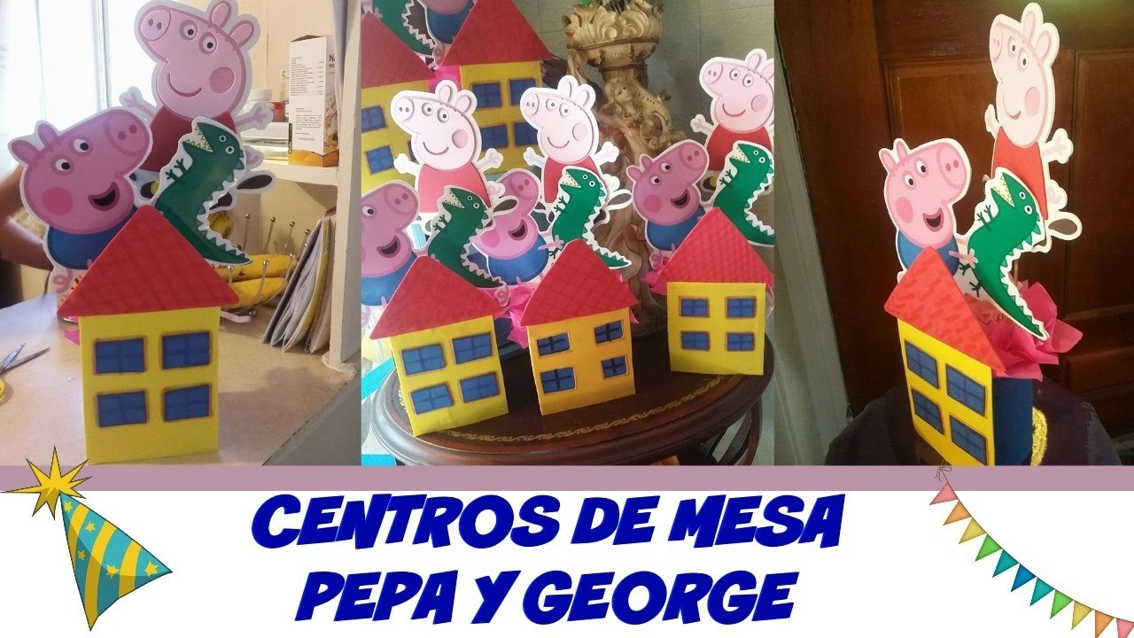 CENTROS DE MESA DE PEPA PIG  | diy