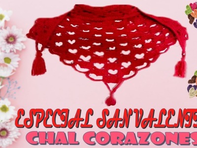 CHAL CORAZONES ( CROCHET HEARTS SHAWL) DIY