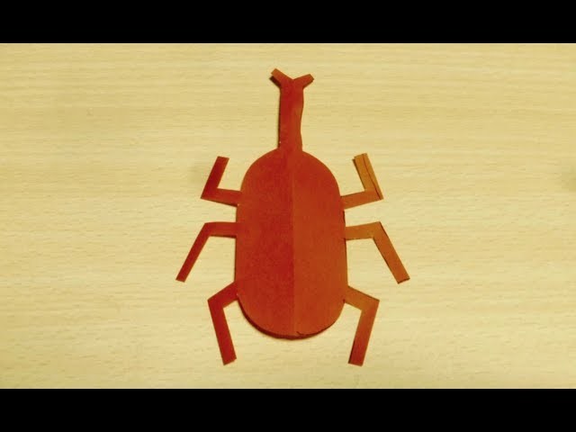 Cómo hacer Escarabajo. Origami. El arte de doblar papel.