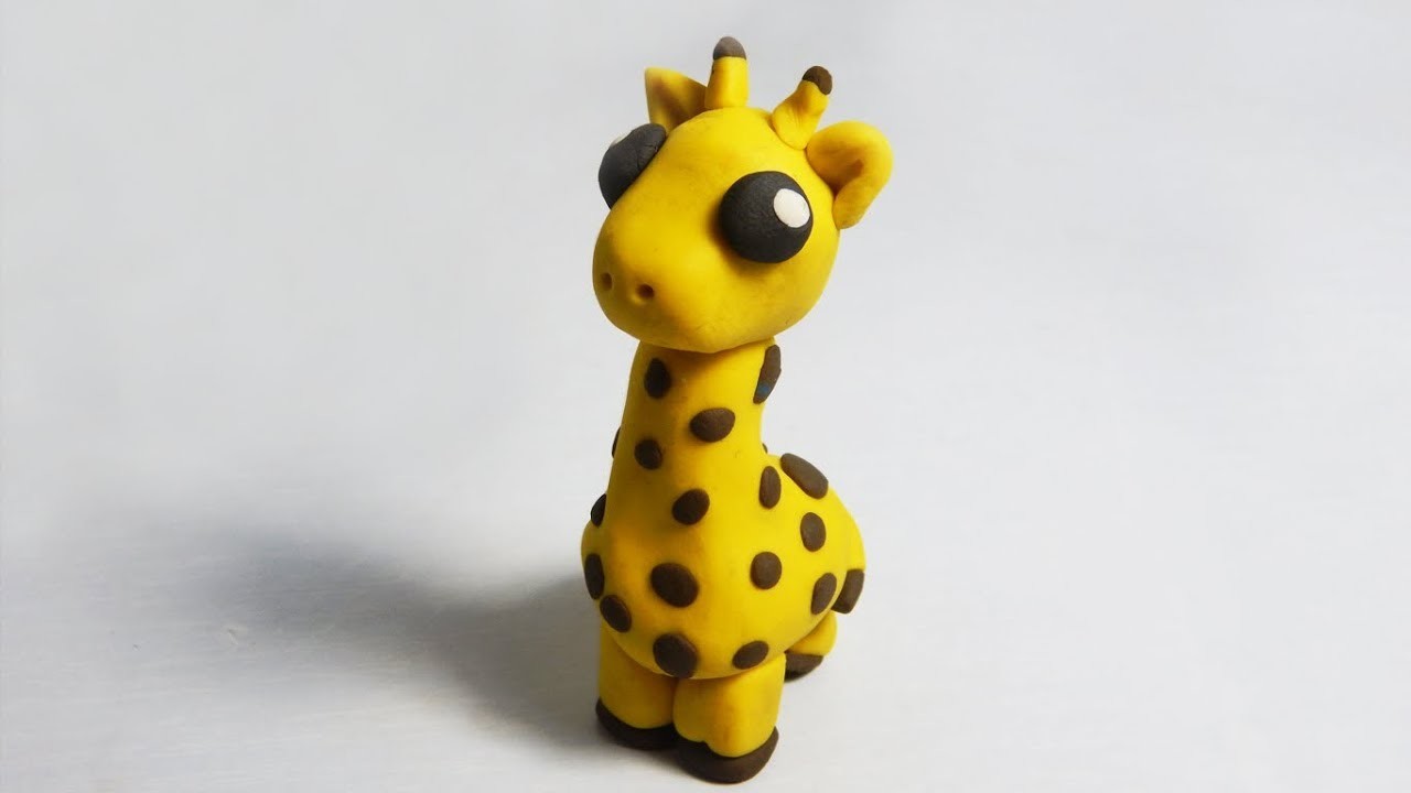 Cómo hacer una jirafa de plastilina paso a paso fácil, explicado, arcilla polimérica