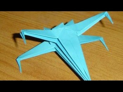Cómo hacer una nave de star wars de origami sencilla(X-WING)