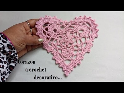 Corazón a crochet Decorativo