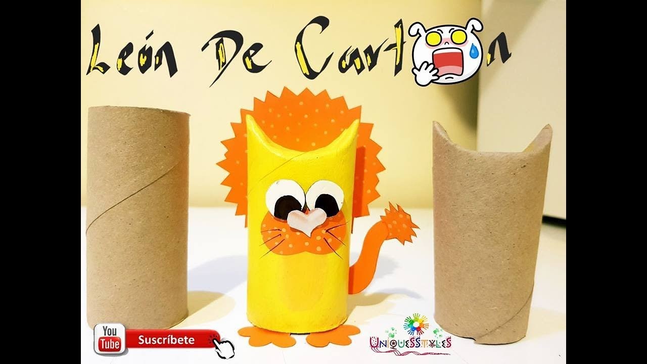 DIY- Manualidad | Leon de carton hecho en 10 minutos | manualidad para niñ@s - suscribete