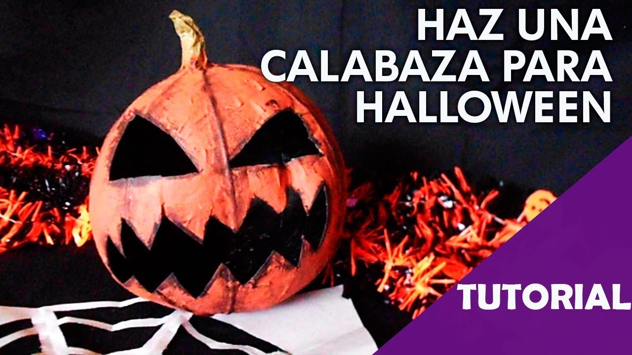 Haz una calabaza de halloween personalizada - tutorial fácil y rápido