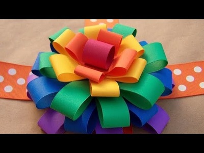 Moño o Lazo de papel para regalos.paper bow DIY